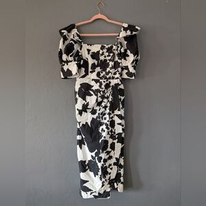 Christopher John Rogers Black And White Cotton Dress